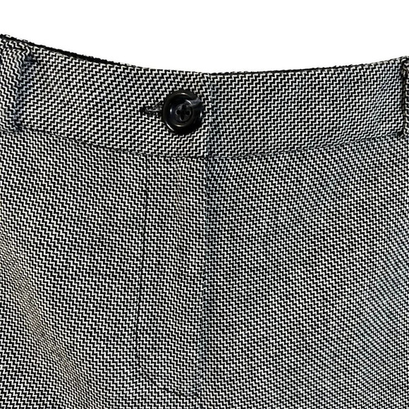 Ann Taylor Loft Wool Blend Capri Pants Size 8 Black And White Zig Zag Stripes - Picture 9 of 10